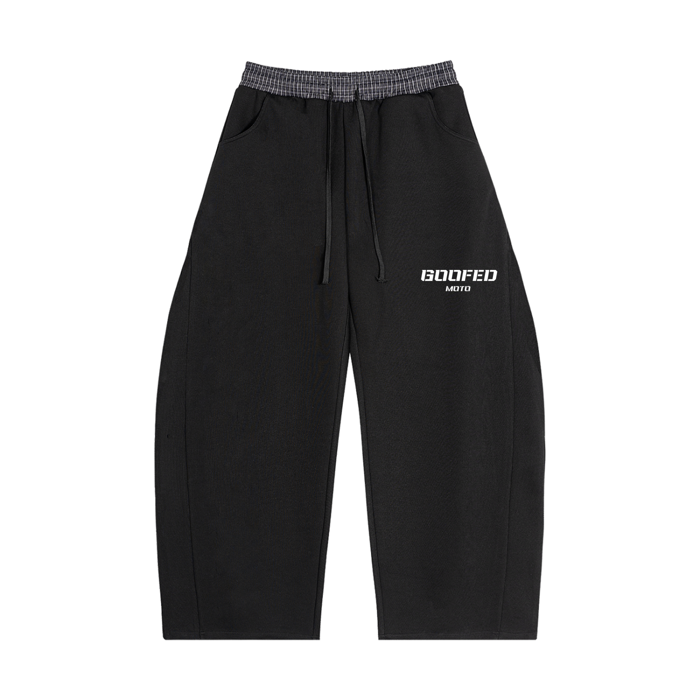 Plaid Waistband Barrel Sweatpants