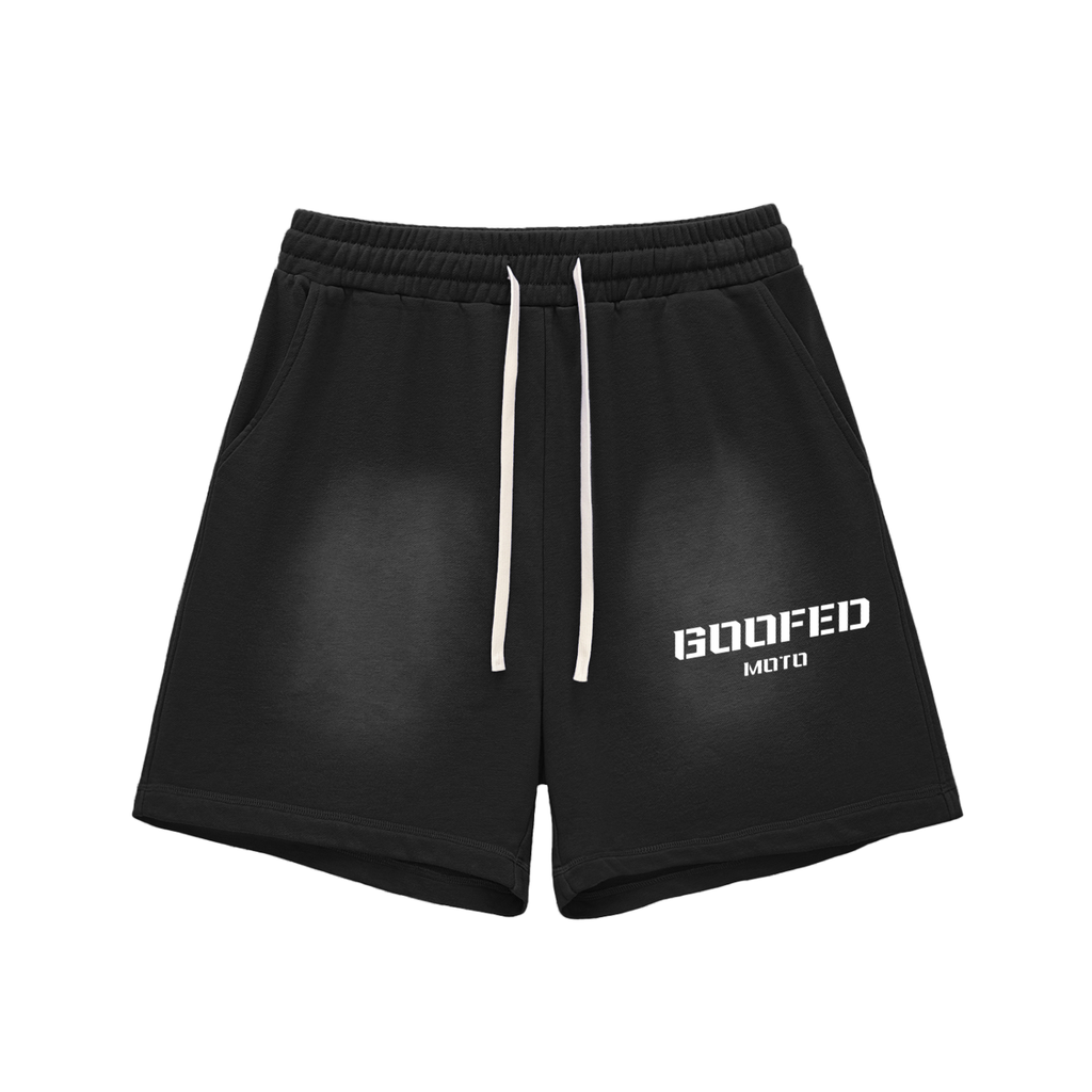 Sun Fade Raw Edge Cotton Shorts