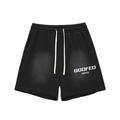 Sun Fade Raw Edge Cotton Shorts