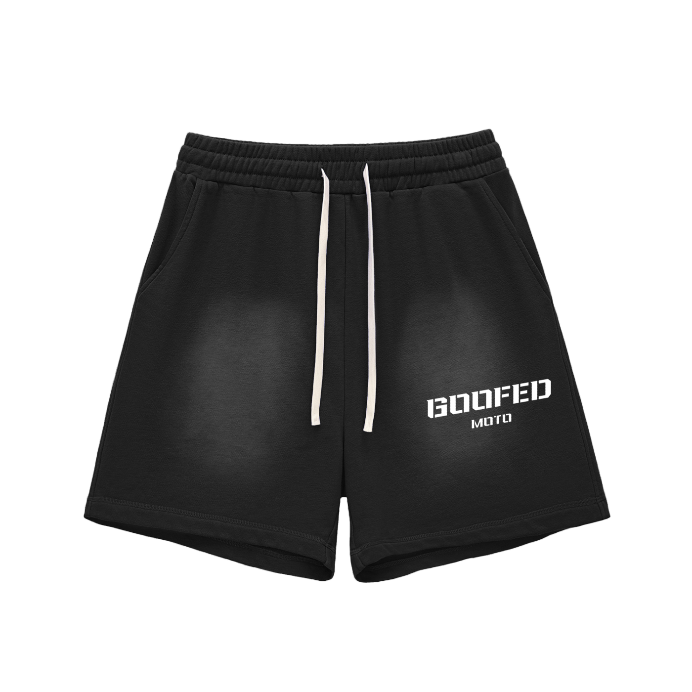 Sun Fade Raw Edge Cotton Shorts