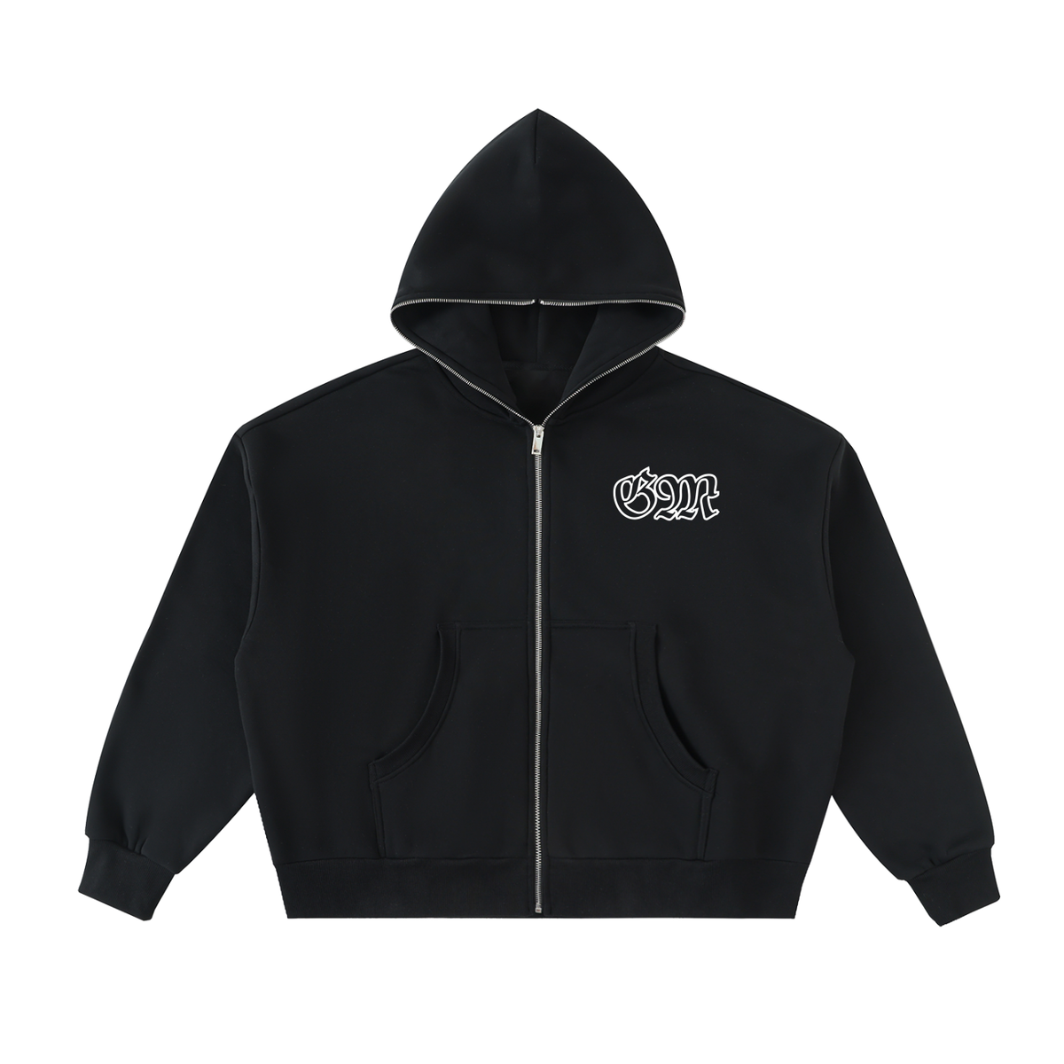 Full-Zip Boxy Hoodie
